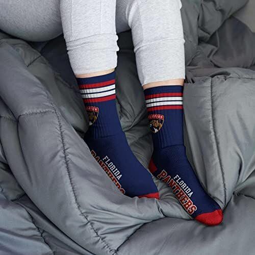 FBF NHL Florida Panthers Adult Four Stripe Deuce Socks 4 FBF NHL Florida Panthers Adult Four Stripe Deuce Socks - Image 4