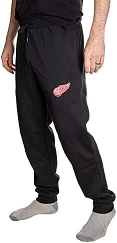 Calhoun Mens NHL Detroit Red Wings Cotton Fleece Jogger Style Sweatpant 3 Calhoun Mens NHL Detroit Red Wings Cotton Fleece Jogger Style Sweatpant - Image 3