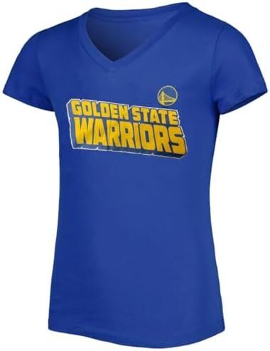 Outerstuff Golden State Warriors Juniors Girls 4-16 Team Logo V-Neck T-Shirt 1 Outerstuff Golden State Warriors Juniors Girls 4-16 Team Logo V-Neck T-Shirt