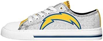 FOCO Women's NFL Los Angeles Chargers Low Top Canvas Sneakers Shoes 3 FOCO Women's NFL Los Angeles Chargers Low Top Canvas Sneakers Shoes - Image 3