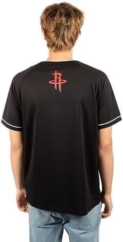 Ultra Game NBA Men's Mesh Button Down Baseball T-Shirt - All Teams 3 Ultra Game NBA Men's Mesh Button Down Baseball T-Shirt - All Teams - Image 3