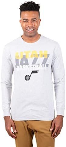 Ultra Game NBA Utah Jazz Men's Super Soft Supreme Long Sleeve T-Shirt 1 Ultra Game NBA Men's Super Soft Supreme Long Sleeve T-Shirt