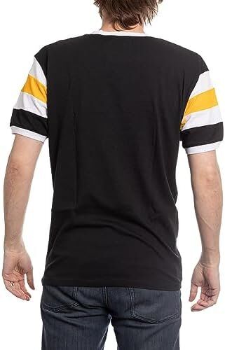 Calhoun NHL Pittsburgh Penguins Surf & Skate Shoulder Stripe Vintage T-Shirt 2 Calhoun NHL Pittsburgh Penguins Surf & Skate Shoulder Stripe Vintage T-Shirt - Image 2