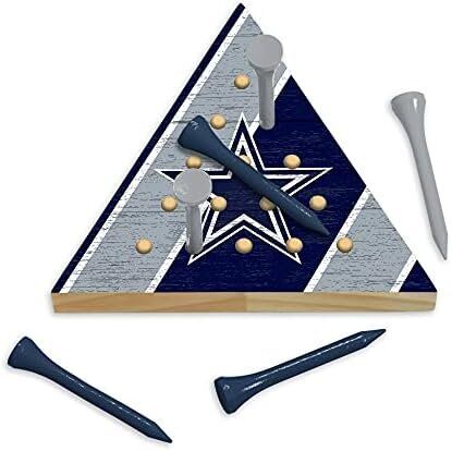 Rico Industries NFL Dallas Cowboys Wooden Peg Pyramid Travel Game 4.5" x 4" 2 Rico Industries NFL Dallas Cowboys Wooden Peg Pyramid Travel Game 4.5" x 4" - Image 2