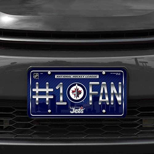 NHL Winnipeg Jets #1 Fan Metal License Plate Tag 2 NHL Winnipeg Jets #1 Fan Metal License Plate Tag - Image 2
