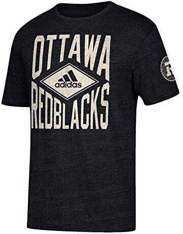 adidas CFL Ottawa Redblacks Diamond Mine Tri-Blend T-Shirt 1 adidas Ottawa Redblacks CFL Men's Diamond Mine Team Black Tri-Blend T-Shirt