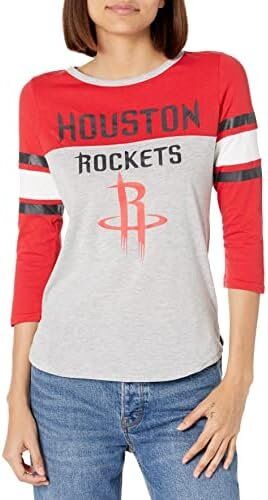 Ultra Game NBA Houston Rockets Women's T Raglan Baseball 3/4 Long Sleeve Tee Shirt 5 Ultra Game NBA Houston Rockets Women's T Raglan Baseball 3/4 Long Sleeve Tee Shirt - Image 5