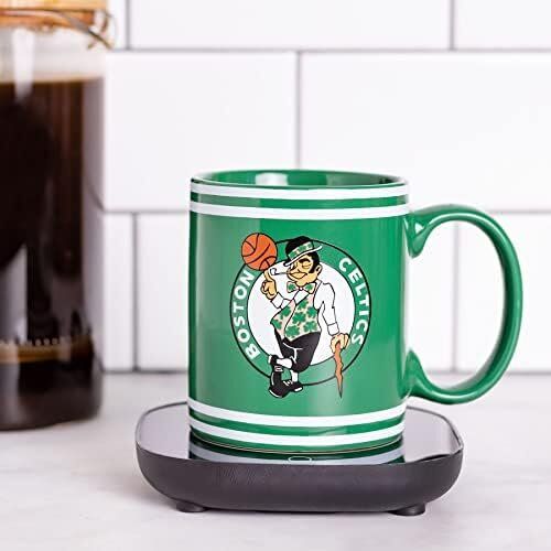 Uncanny Brands NBA Boston Celtics Logo Mug Warmer with Mug 6 Uncanny Brands NBA Boston Celtics Logo Mug Warmer with Mug - Image 6