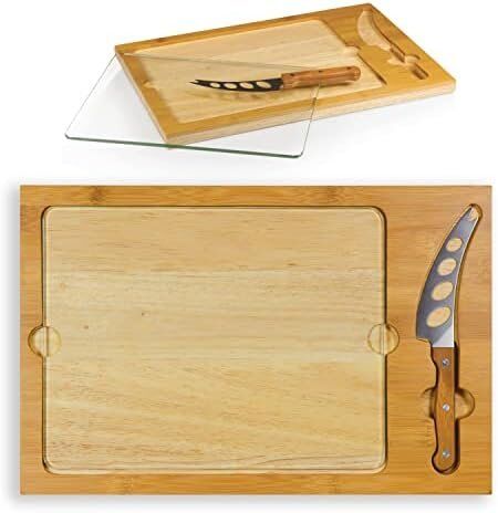 PICNIC TIME NHL Edmonton Oilers Icon Glass Top Cutting Board and Knife Set 5 PICNIC TIME NHL Edmonton Oilers Icon Glass Top Cutting Board and Knife Set - Image 5