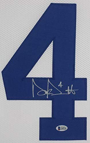 Dak Prescott Autographed White Dallas Jersey - Hand Signed By Dak Prescott and Certified Authentic by Beckett 2 Dak Prescott Autographed White Dallas Jersey - Hand Signed By Dak Prescott and Certified Authentic by Beckett - Image 2