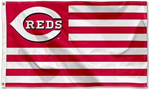 MLB Cincinnati Reds Nation Flag 3x5 Banner 1 Cincinnati Reds Nation Flag 3x5 Banner