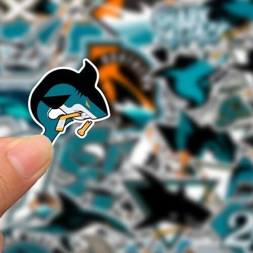 30 PCS NHL San Jose Sharks Decal Decoration Sticker 2 30 PCS NHL San Jose Sharks Decal Decoration Sticker - Image 2
