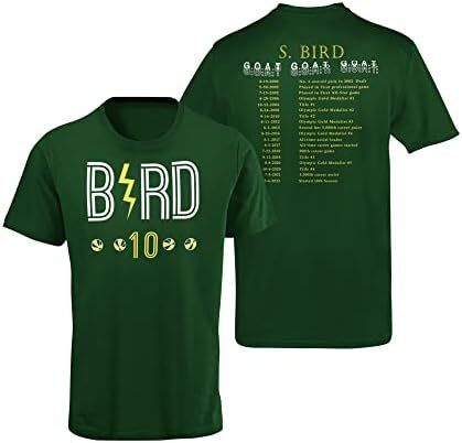 Bird #10 Seattle Strom City Front n' Back Retro Tall Tower Style Dri-Power Jersey 1 Bird #10 Basketball Shirt Jersey Seattle City Front n' Back Retro Tall Tower Style Dri-Power Unisex Adult Fit Classic