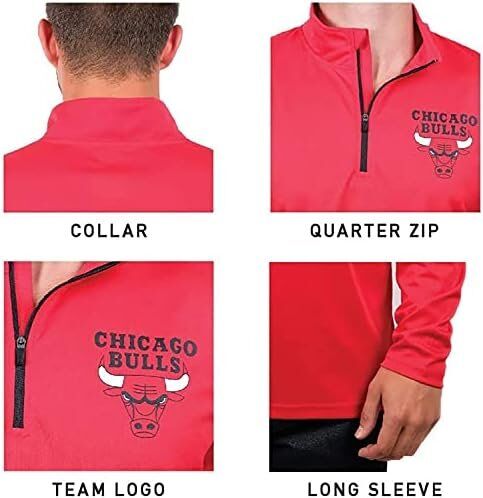 Ultra Game NBA Charlotte Hornets Men's Super Soft Quarter Zip Long Sleeve T-Shirt 5 Ultra Game NBA Charlotte Hornets Men's Super Soft Quarter Zip Long Sleeve T-Shirt - Image 5