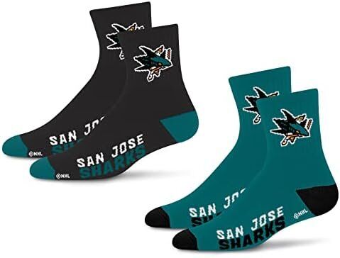 For Bare Feet NHL San Jose Sharks Quarter Sock 1 For Bare Feet Quarter Sock