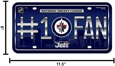NHL Winnipeg Jets #1 Fan Metal License Plate Tag 5 NHL Winnipeg Jets #1 Fan Metal License Plate Tag - Image 5