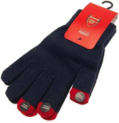 Arsenal FC Adult Knitted Gloves - Touchscreen Compatible - Authentic EPL 3 Arsenal FC Adult Knitted Gloves - Touchscreen Compatible - Authentic EPL - Image 3