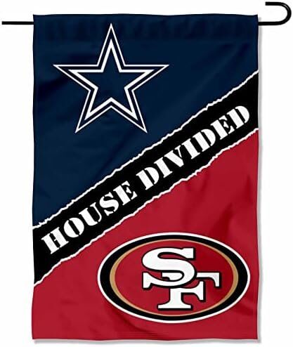 House Divided Cowboys and 49ers Double Sided Garden Flag