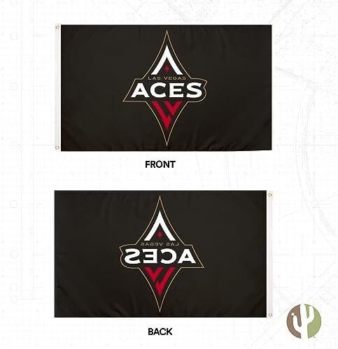 WNBA Las Vegas Aces Flag Team 100% Polyester Indoor Outdoor 3 feet x 5 feet Flag 2 WNBA Las Vegas Aces Flag Team 100% Polyester Indoor Outdoor 3 feet x 5 feet Flag - Image 2