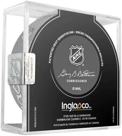 New Jersey Devils Official Game Hockey Puck with Holder 2 New Jersey Devils Official Game Hockey Puck with Holder - Image 2