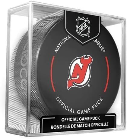 New Jersey Devils Official Game Hockey Puck with Holder 1 New Jersey Devils Official Game Hockey Puck with Holder