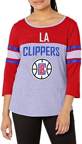 Ultra Game NBA Los Angeles Clippers Women's T Raglan Baseball 3/4 Long Sleeve Tee Shirt 1 Ultra Game NBA Women's T Raglan Baseball 3/4 Long Sleeve Tee Shirt