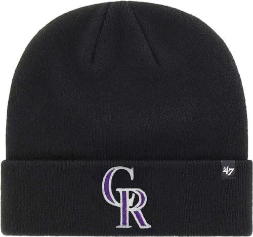 '47 MLB Colorado Rockies Cuffed Knit Primary Logo Team Color Beanie Hat 2 '47 MLB Colorado Rockies Cuffed Knit Primary Logo Team Color Beanie Hat - Image 2
