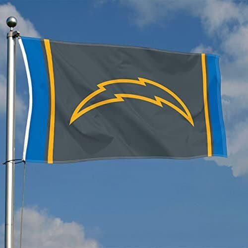 NFL Los Angeles Chargers Blackout Sideline Flag Outdoor Indoor 3x5 Banner 3 NFL Los Angeles Chargers Blackout Sideline Flag Outdoor Indoor 3x5 Banner - Image 3