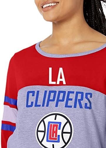 Ultra Game NBA Los Angeles Clippers Women's T Raglan Baseball 3/4 Long Sleeve Tee Shirt 4 Ultra Game NBA Los Angeles Clippers Women's T Raglan Baseball 3/4 Long Sleeve Tee Shirt - Image 4