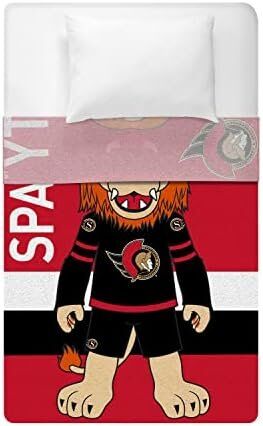 Sleep Squad NHL Ottawa Senators Sparty 60” x 80” Raschel Plush Blanket 3 Sleep Squad NHL Ottawa Senators Sparty 60” x 80” Raschel Plush Blanket - Image 3
