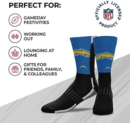 FBF NFL Los Angeles Chargers Youth V Curve Socks 4 FBF NFL Los Angeles Chargers Youth V Curve Socks - Image 4