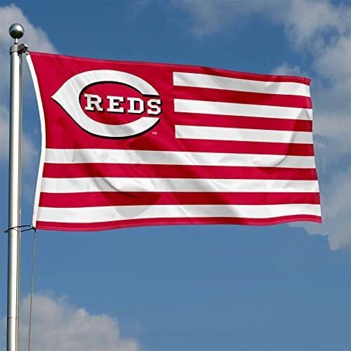 MLB Cincinnati Reds Nation Flag 3x5 Banner 3 MLB Cincinnati Reds Nation Flag 3x5 Banner - Image 3