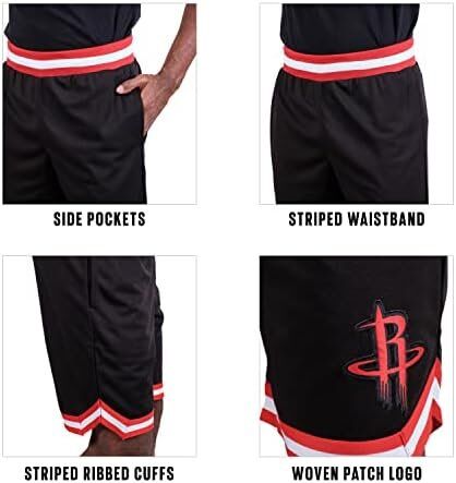 Ultra Game NBA Houston Rockets Active Knit Basketball Training Shorts 6 Ultra Game NBA Houston Rockets Active Knit Basketball Training Shorts - Image 6