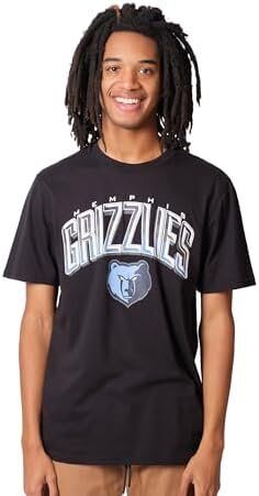 Ultra Game NBA Memphis Grizzlies Arched Plexi Short Sleeve T-Shirt 1 Ultra Game Men's NBA Arched Plexi Short Sleeve T-Shirt