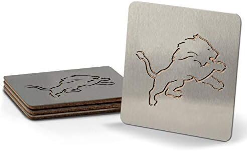 YouTheFan NFL Detroit Lions Boasters, Stainless Steel