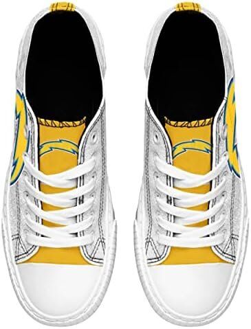FOCO Women's NFL Los Angeles Chargers Low Top Canvas Sneakers Shoes 4 FOCO Women's NFL Los Angeles Chargers Low Top Canvas Sneakers Shoes - Image 4
