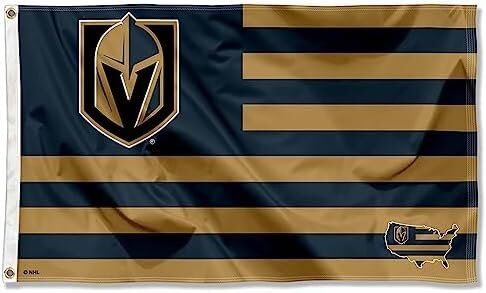NHL Vegas Golden Knights American Nation 3x5 Flag 1 Vegas Golden Knights American Nation 3x5 Flag