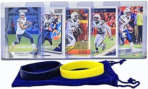 Keenan Allen Football Cards (5) Assorted Bundle - Los Angeles Chargers Trading Card Gift Set