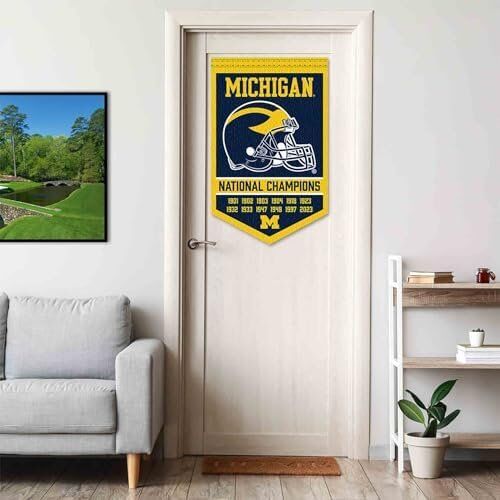 Michigan Wolverines 12 Time 12x Football National Champions Banner 4 Michigan Wolverines 12 Time 12x Football National Champions Banner - Image 4