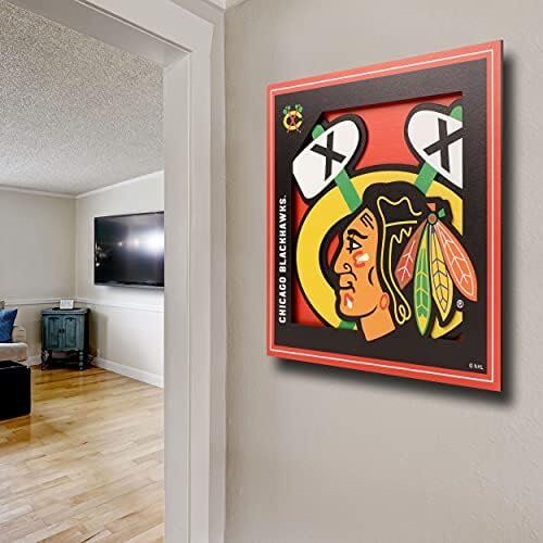 YouTheFan NHL Chicago Blackhawks 3D Logo Series Wall Art-12x12 3 YouTheFan NHL Chicago Blackhawks 3D Logo Series Wall Art-12x12 - Image 3