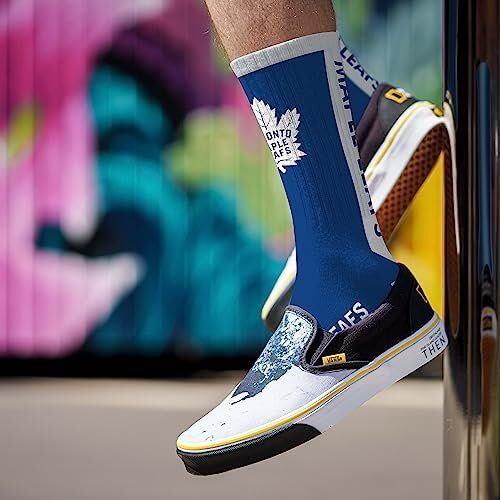 For Bare Feet NHL Toronto Maple Leafs MVP Crew Sock 3 For Bare Feet NHL Toronto Maple Leafs MVP Crew Sock - Image 3