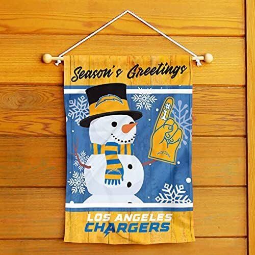 NFL Los Angeles Chargers Holiday Winter Snow Garden Flag Double Sided Banner 4 NFL Los Angeles Chargers Holiday Winter Snow Garden Flag Double Sided Banner - Image 4