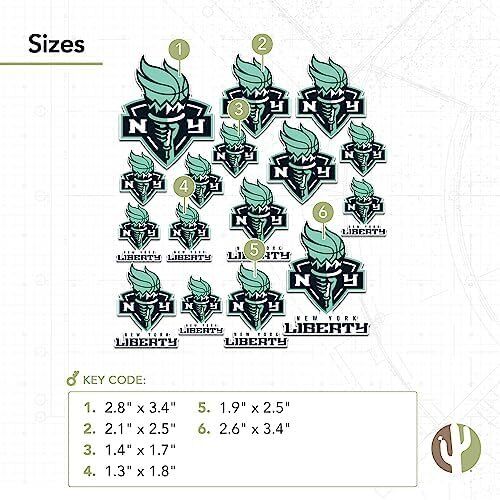 WNBA New York Liberty Sticker Vinyl Decal 3 WNBA New York Liberty Sticker Vinyl Decal - Image 3