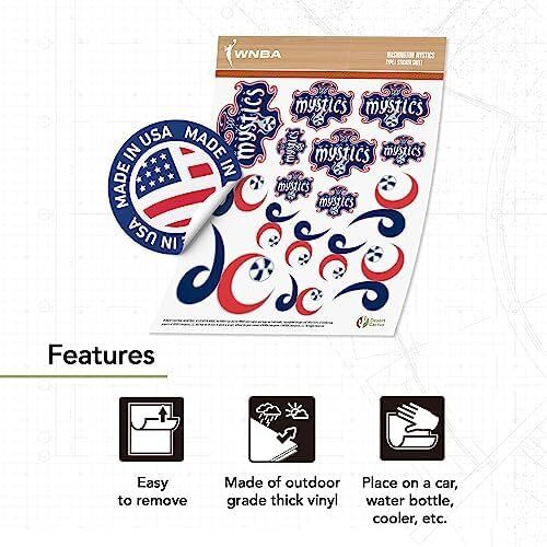 WNBA Washington Mystics Sticker Vinyl Decal 4 WNBA Washington Mystics Sticker Vinyl Decal - Image 4