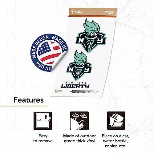 WNBA New York Liberty Sticker Vinyl Decal 4 WNBA New York Liberty Sticker Vinyl Decal - Image 4