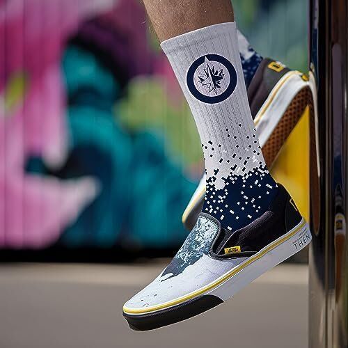 For Bare Feet Men's Spray Zone Crew Sock NHL - All Teams 2 For Bare Feet Men's Spray Zone Crew Sock NHL - All Teams - Image 2