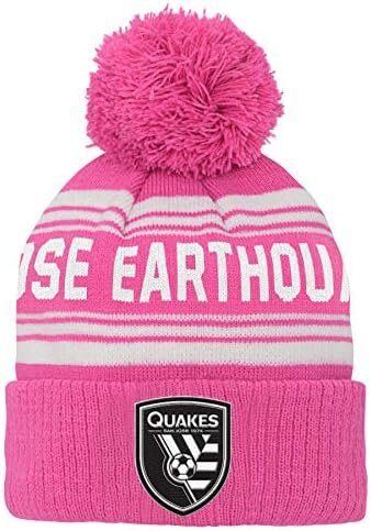 Adidas Youth MLS San Jose Earthquakes Jacquard Cuff Hat w/Pom 2 Adidas Youth MLS San Jose Earthquakes Jacquard Cuff Hat w/Pom - Image 2