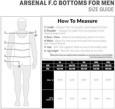 Arsenal F.C. Mens Pyjama Bottoms Comfy Nightwear 6 Arsenal F.C. Mens Pyjama Bottoms Comfy Nightwear - Image 6