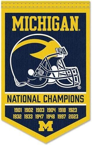 Michigan Wolverines 12 Time 12x Football National Champions Banner 1 Michigan Team University Wolverines 12 Time 12x Football National Champions Banner