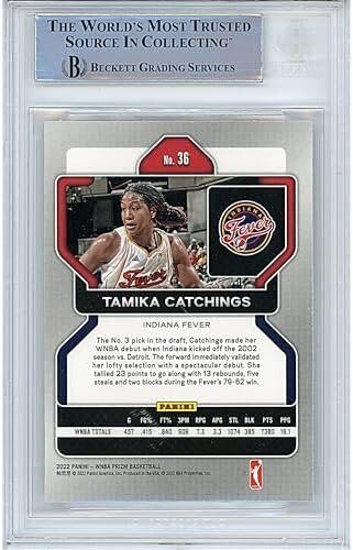 Tamika Catchings Signed 2022 Panini Prizm WNBA Basketball Card Beckett Authentic Indiana Fever Autograph Sports Memorabilia 2 Tamika Catchings Signed 2022 Panini Prizm WNBA Basketball Card Beckett Authentic Indiana Fever Autograph Sports Memorabilia - Image 2